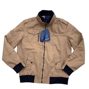 NWT Wantdo Khaki Military Utility Cargo Jacket Coat Men Small